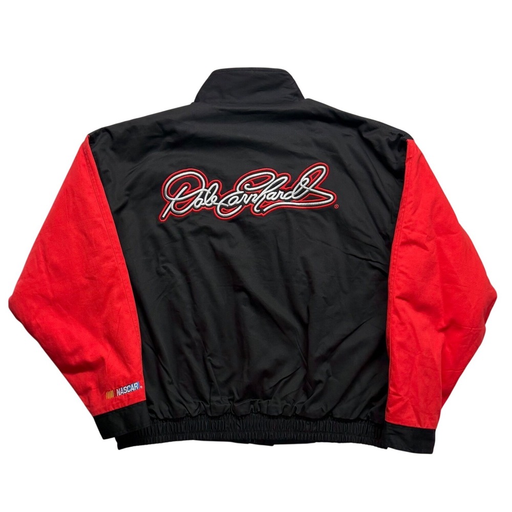 Vintage Dale Earnhardt NASCAR Jacket Mens XXL Black Red Competitors View New #3‎